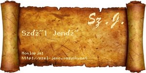 Szél Jenő névjegykártya
